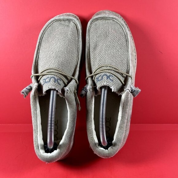 HEY DUDE Men's Wally Tan Slip On Loafers‎ Shoe Size 10 - Picture 5 of 9